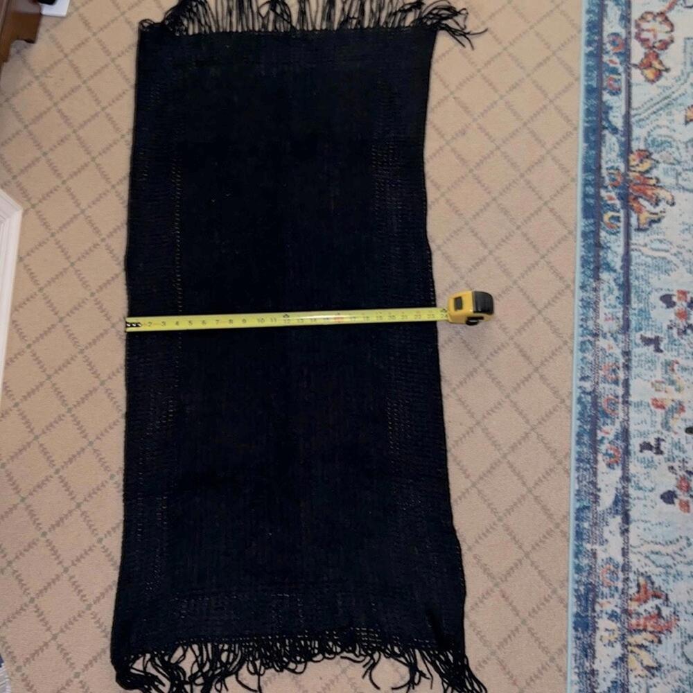 Hatattack black chenille feel solid & open weave … - image 5